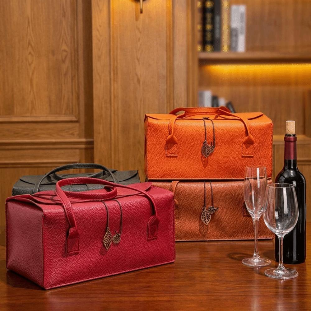 Empty Handheld Packaging Box Large Capacity Gift Storage Box Fashion Wine Bag Business Anniversary