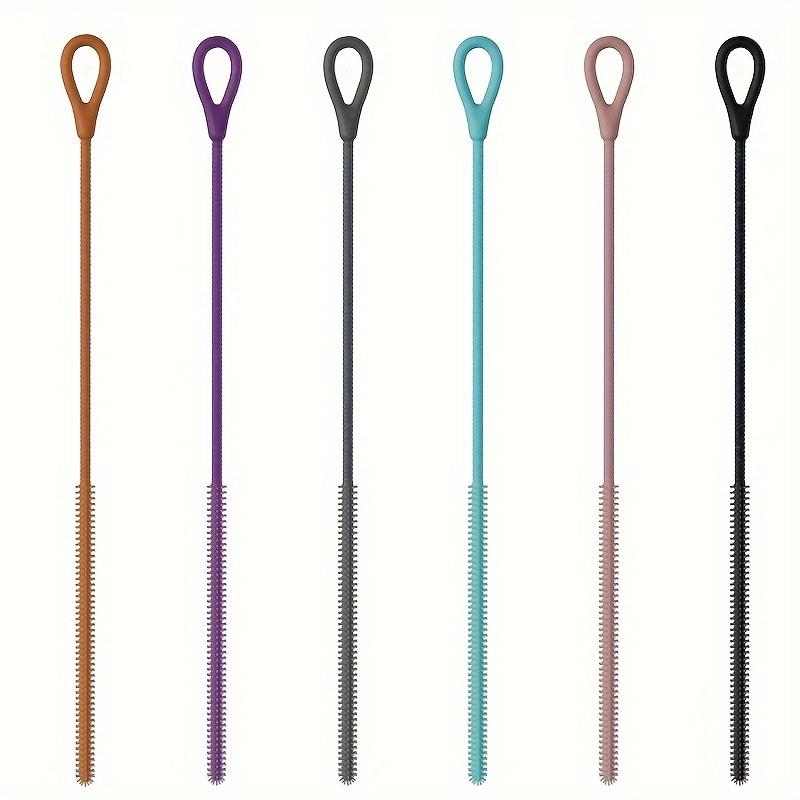 1PC Silicone Cup Wash Brush Long Handle Cleaning Brush, Reusable Silicone Straw Brush Kit