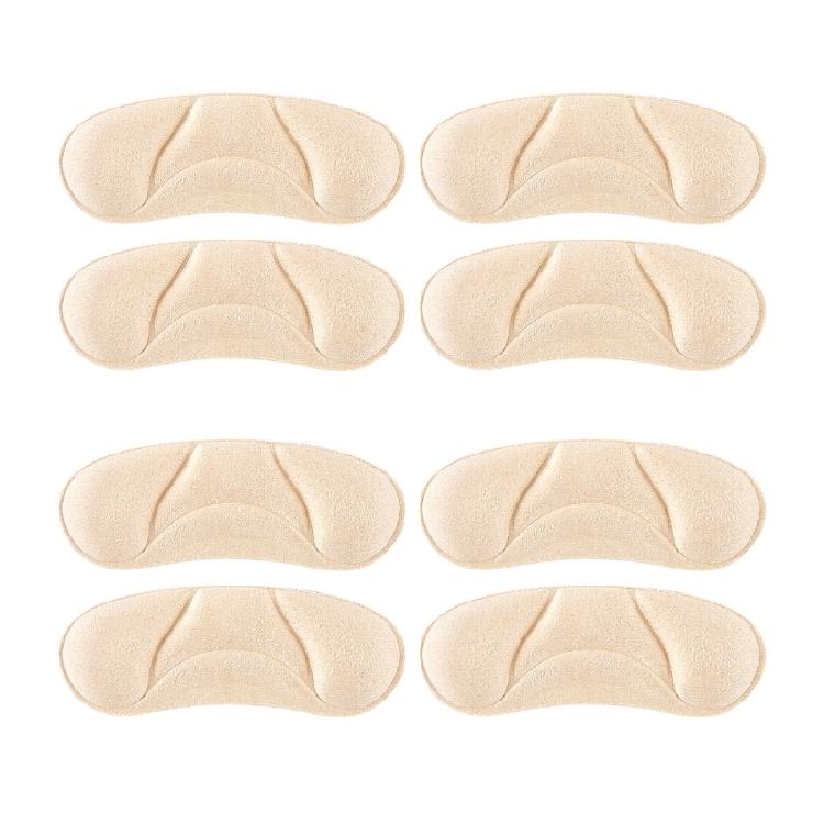 

4 Pairs Comfort Heel Cushions Adhesive Curved Nonslip Heel Grip Pads for Daily Commute Standing Walking Foot Protection абрикосовий