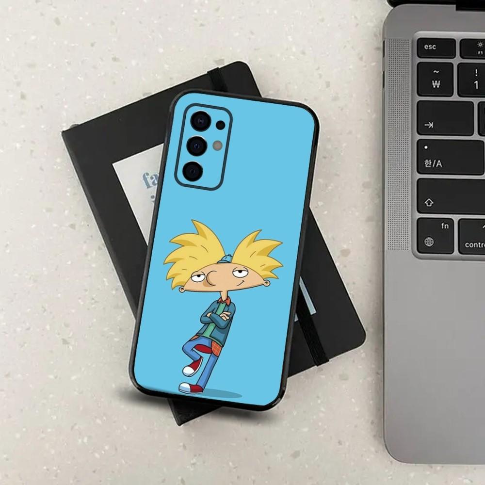 Cartoon Hey Arnold F-Fondos Phone Case For Samsung S24,S21,S22,S23,S30,Ultra,S20,Plus,Fe,Lite,Note,10,9,5G Black Soft Cover