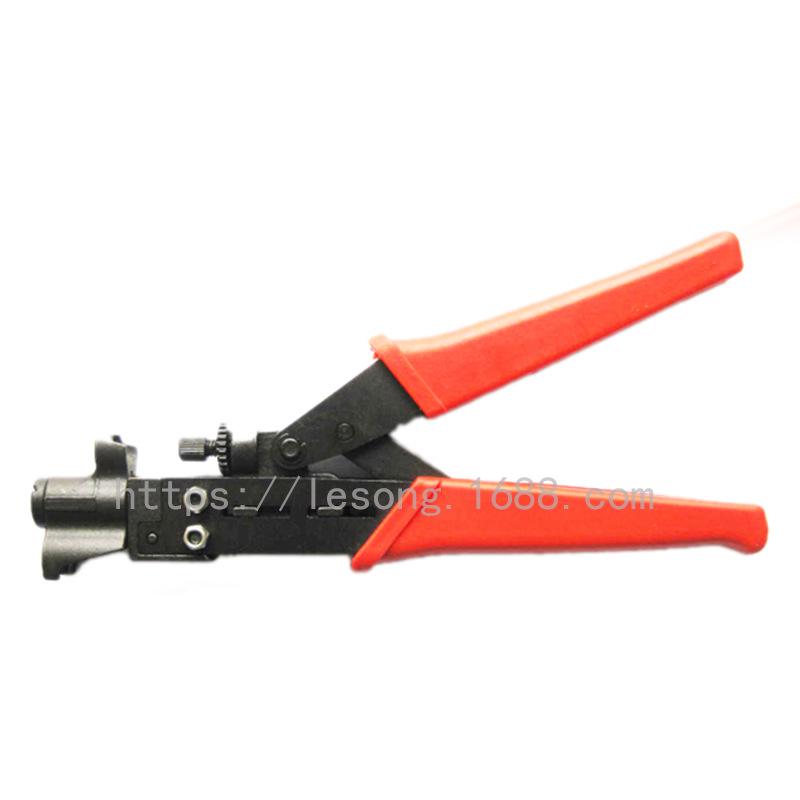 HLT-548B Compression Crimping Pliers for RG59/6/11 F Connectors Red Handle