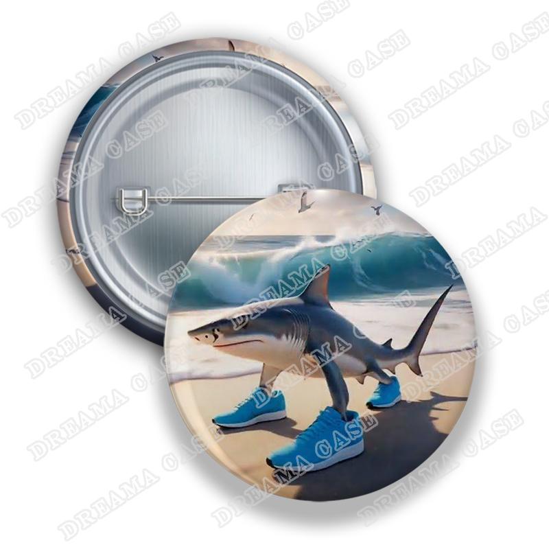 

Горячие итальянские значки Brainrot Ai Animals Meme для аксессуаров Tralalero Tralala Tung Sahur Button Brooch Pins Fans Friends Gifts