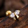 10Pcs/Set 20G Gold Cartilage Earring CZ Tragus Earring Bear Spider Design Helix Stud Rings Conch Ear 316L Steel Piercing Jewelry