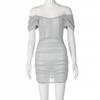 Fashion Ladies Slim Dress Sexy Hip Skirt Shows Thin Solid Color Dress For Woman