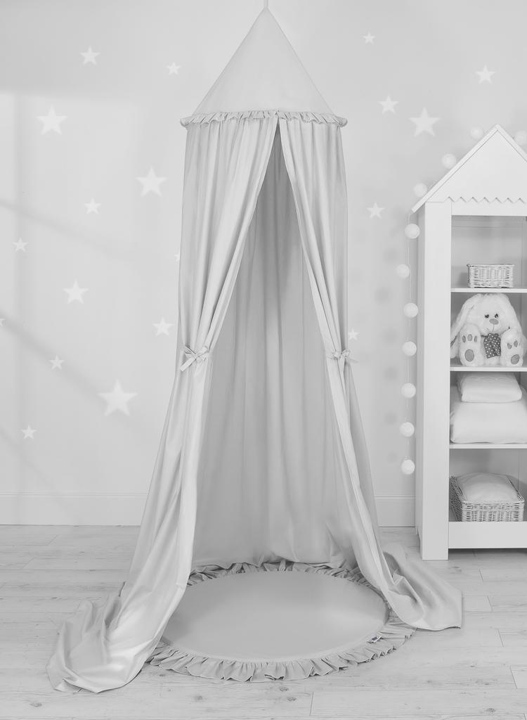 Play Mat with Ruffles - Gray