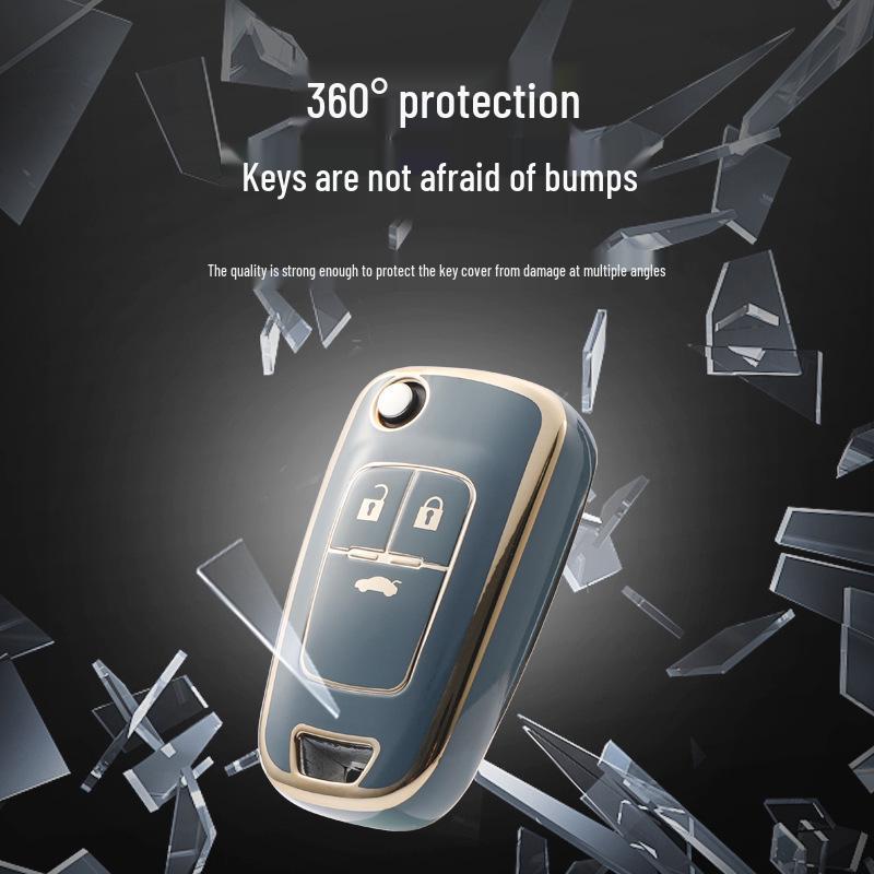 Gold-Trimmed Car Key Bag for 2020-2021 Buick Excelle & Chevrolet Cavalier