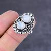 Rainbow Moonstone Handmade 925 Sterling Silver Ring Size 9 Gift For Her F6j53