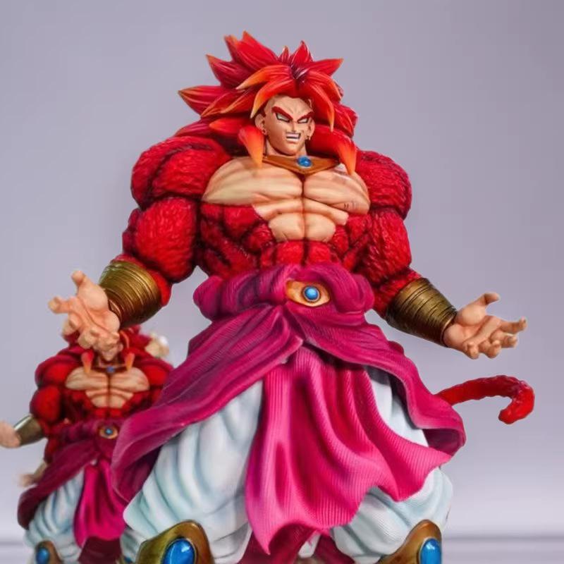 Fully Painted Super Saiyan 4 Broly Dragon Ball Figure - Large Anime Model for Trendy Decor