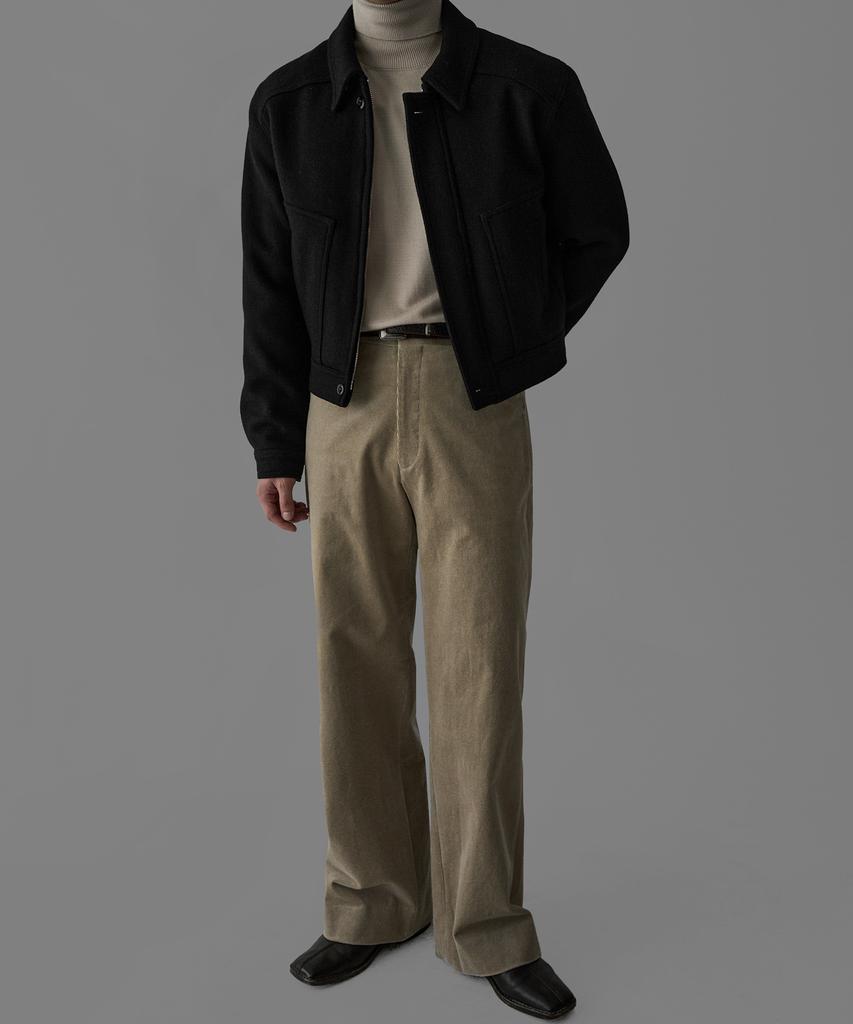 Baulopeulodeogteu Semi-Flare Corduroy Pants [Beige]
