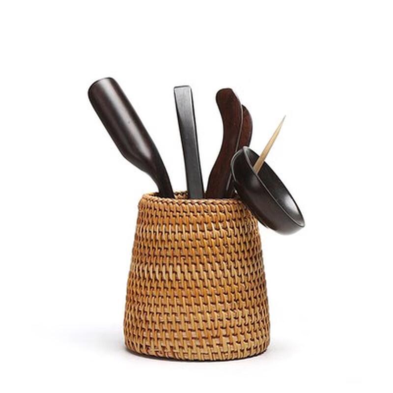 Chaxun Ebony Conical Tea Tool Set