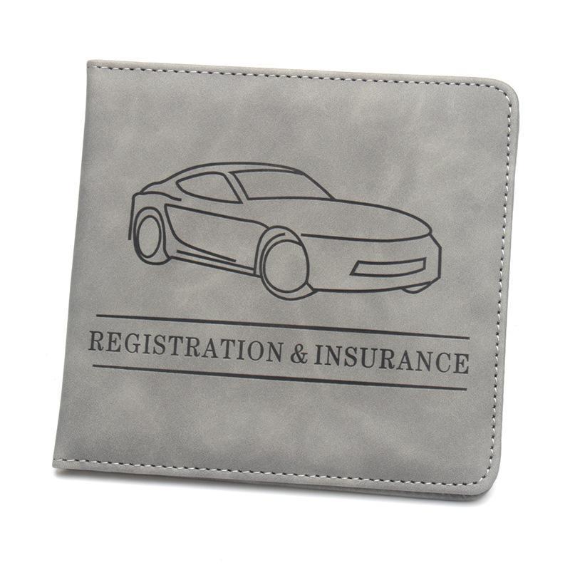 Porta-Documentos de Registro de Veículo, Carteira de Motorista e Cartão de Seguro Couro PU Organizador de Documentos Automotivos para Porta-Luvas do Carro
