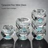 European Small Wine Glasses Set, 50ml, Star Man, Turquoise, Nordic Wind Star, Diamond Wine Glasses, Simple Gift Box