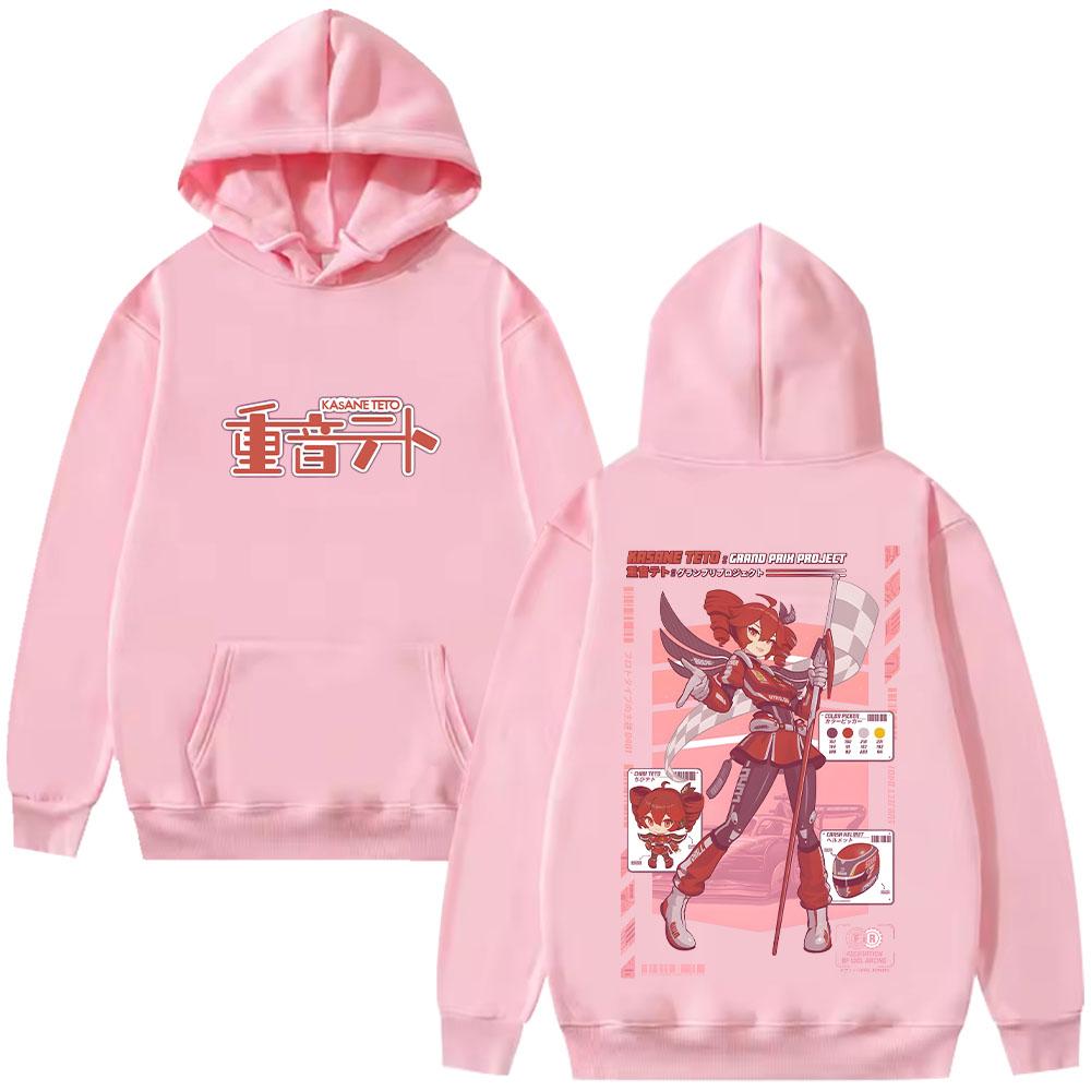 Virtuelles Idol Teto Racer Sweatshirts Mode Kasane Teto Hip Hop Hoodies Langarm Streetwear Unisex Lässiger Pullover