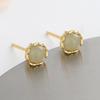 Trendy Retro French Jade Heart-Shaped Earrings - High-End Hotan Jade Accessories