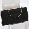 Borsa da sera a pochette da donna di lusso Borsa a tracolla Festa Matrimonio Ballo di fine anno Compleanno Borse quadrate grandi Elegante borsa a mano plissettata Portamonete
