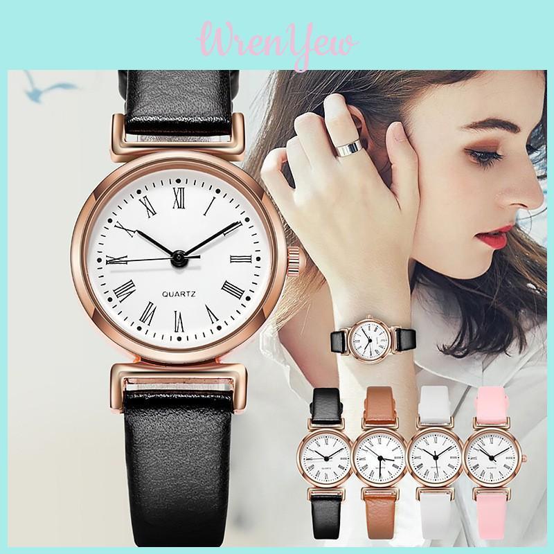 Womens Business Quartz Watch With Roman Numerals And Pu Strap For Office Wear