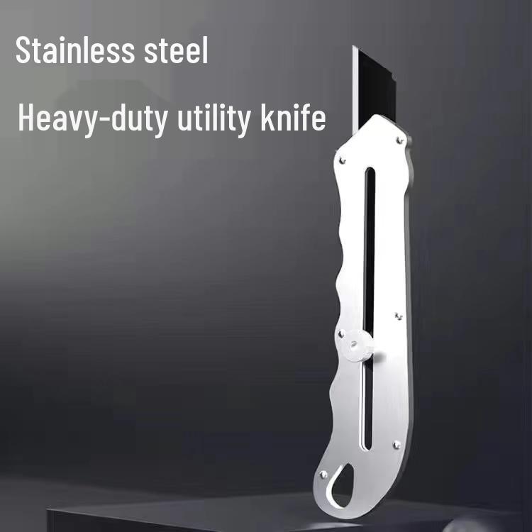 Heavy-Duty Stainless Steel Utility Knife for Paper and Wallpaper Cutting