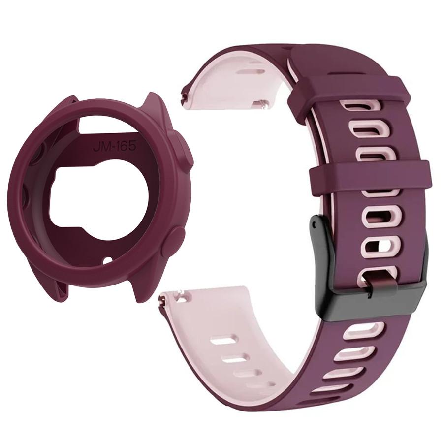 Silikonowe Etui+Pasek Do Garmin Forerunner 165 Miękki Sportowy Pasek do Zegarka Opaska na Nadgarstek Do Garmin Forerunner 165 Pokrowiec Ochronny