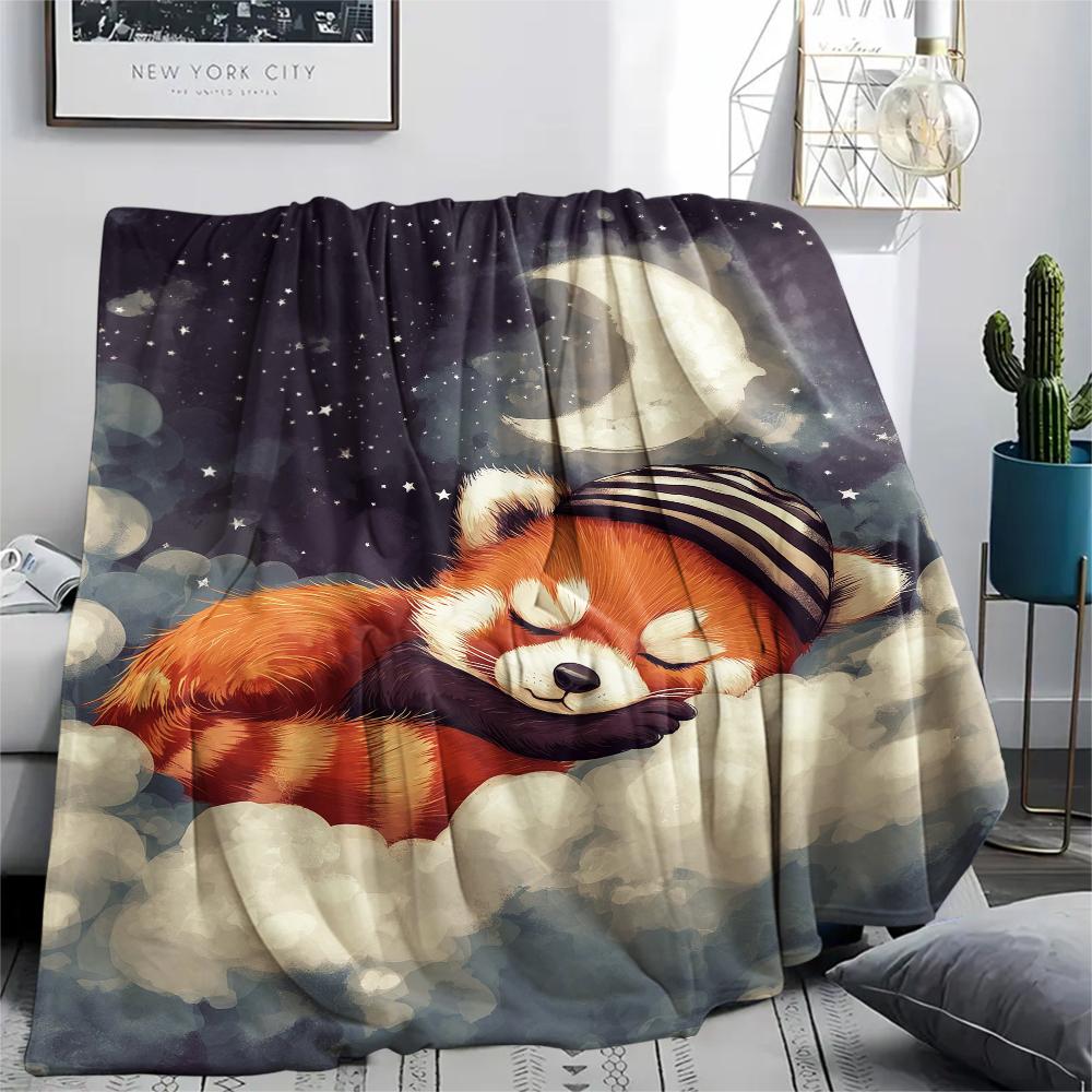 1 Stück Gute Nacht Hunde Aufdruck Flanelldecke, Hohe Qualität, Bequem für Alle Jahreszeiten, Heimdekoration, Wärme und Komfort, Perfekt für Weihnachtsgeschenke