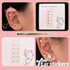 10 bunte Rosen-Ohrstecker-Sticker mit Strasssteinen für Mode, Akupunktur, Ohr-Akupressur, Ohrdruckentlastung