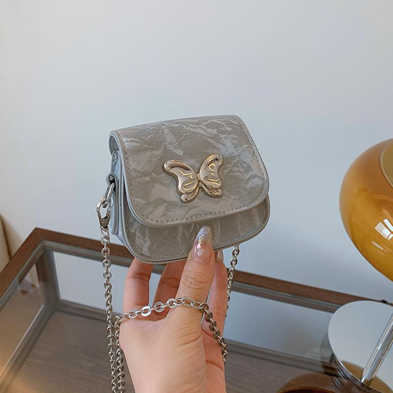 2025 Spring and Summer New Women's Mouth Red Envelope Personality Trendy Fresh and Sweet Bow Chain Mini Messenger Shoulder Bag Bag