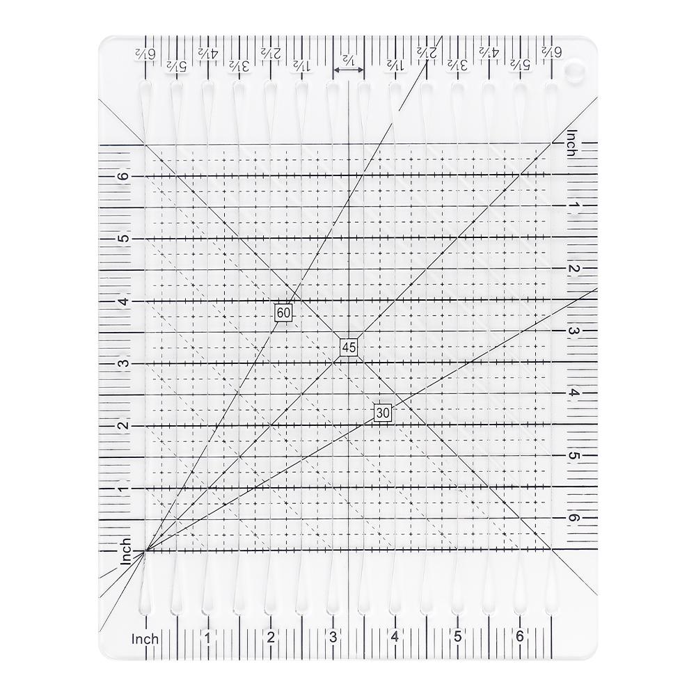 1pc DIY sewing pattern ruler, acrylic irregular patchwork ruler, quilting template, multifunction transparent splicing ruler прозрачный