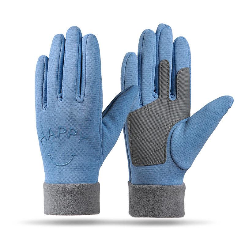 Children's Thermal Gloves Winter Middle and Older Children's Fleece Anti-skid Protection Windproof