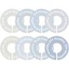 68/9Pcs Organizing Hangers Clothing Size Dividers DIY Craft Plastic Garment Labels 0-24 Months Round Size Tags Rings