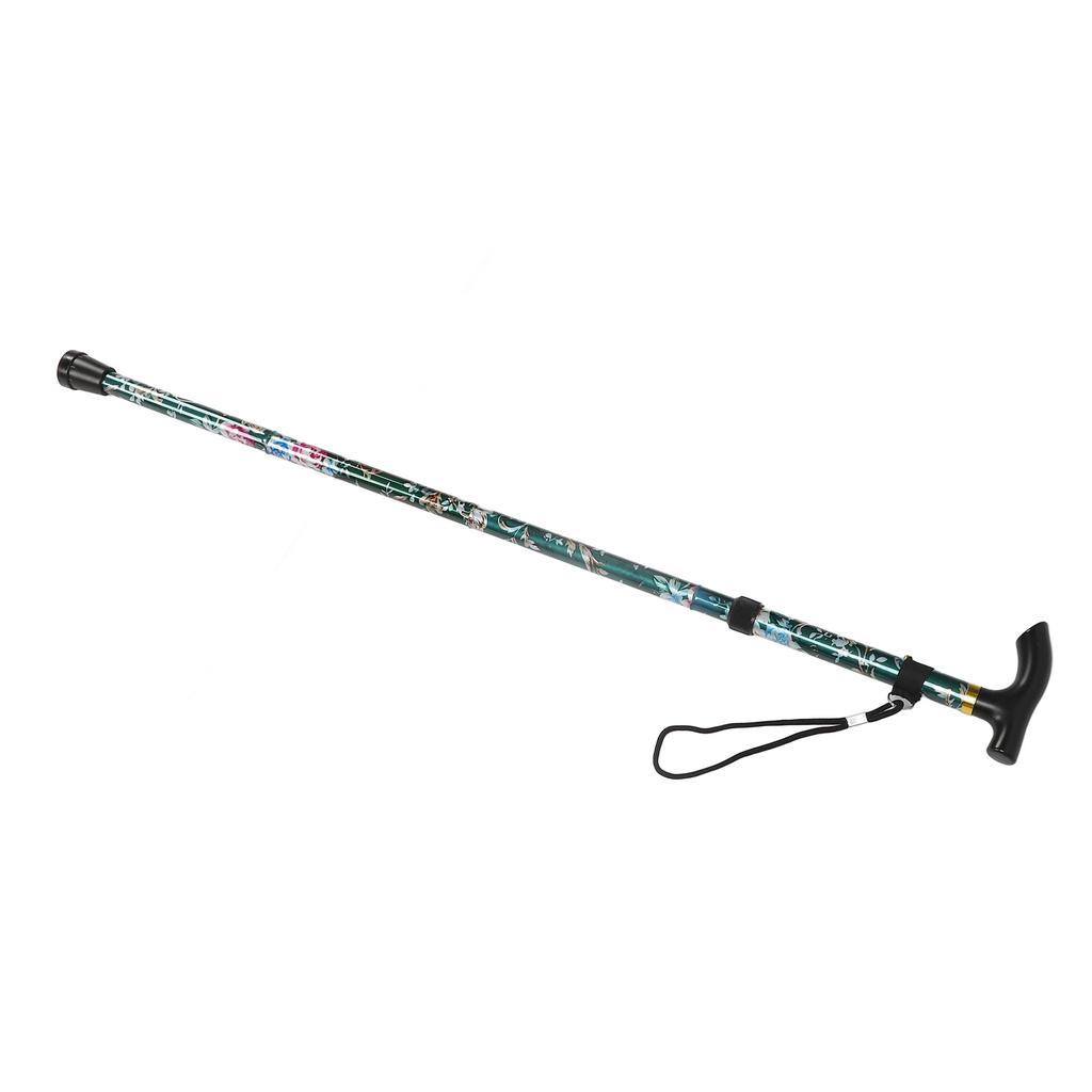 Faltbarer Gehstock 5   Faltbarer Leichter Druck Klettersupport   Höhenverstellbarer Aluminiumstock für Draußen Wandern