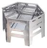 Captain Stag Silver Hexa Stainless Steel Kamado BBQ Fire Dutch and Cookware Includes and Assembly 450mm W X 390mm D X 260mm UG-73 Grill, Stove, Pit,