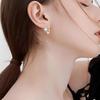 1CT Luxury Texture Ear Buckles S925 Silver Moissanite Earrings Elegant Temperament Women Jewelry Ideal Birthday Present