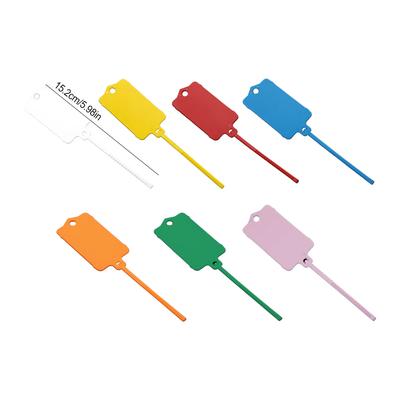 100pack/lot Tag Key Tags Durable And Reliable Reusable Plastic Straps For Various Uses Adjustable Red