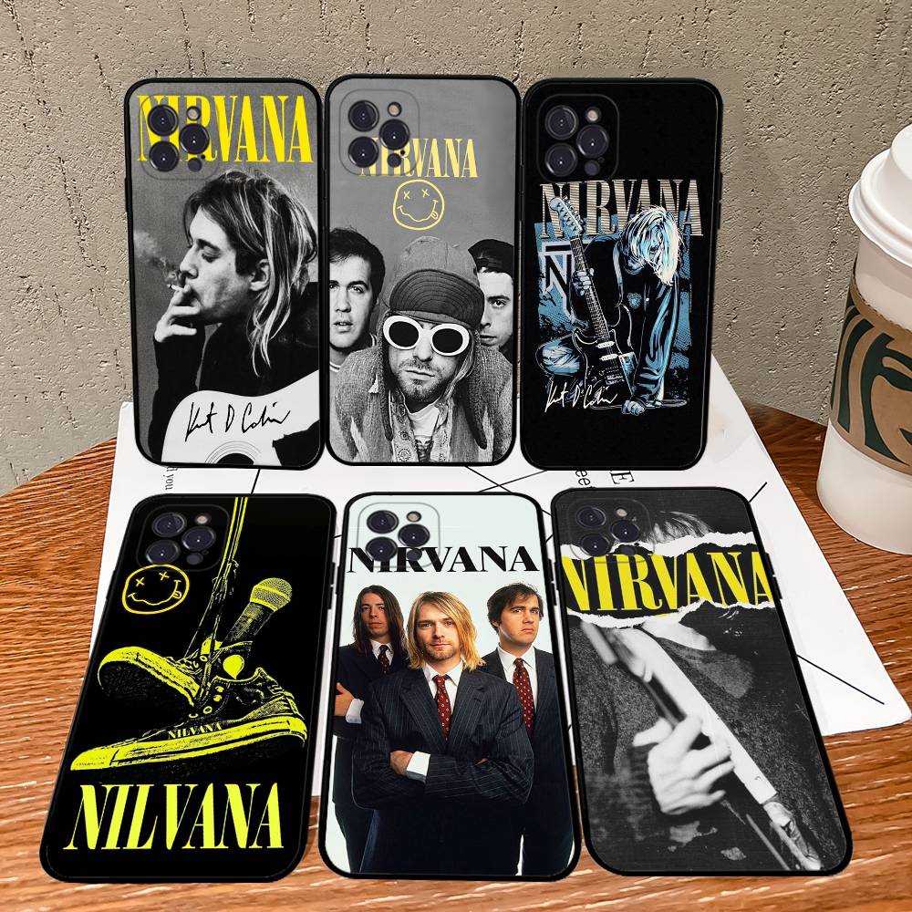 Grunge Band N-Nirvana For IPhone 17 16 15 14 13 12 11 Pro Max Plus Shockproof Black Soft Phone Cover