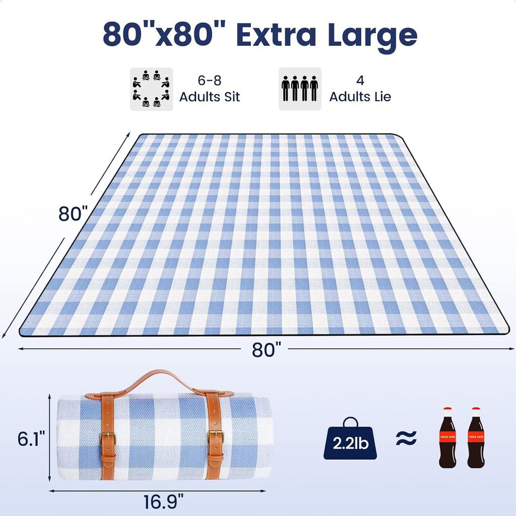 Extragroße Picknickdecken TragbarUnd WasserdichtSanddichtFaltbare Outdoor-Decke Mode Praktische Matte Tasche Picknickdecke