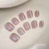 Zhuo Shi Mei Pink Sparkle Handmade Wearable Nails - Luxurious Removable Whitening Nail Stickers for Elegant Nail Art