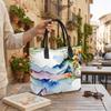 Watercolor Scenery Tote Bag for Outdoor Travel Casual Daily Shoulder Handbag