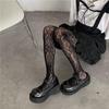 Black Rose Fishnet Pantyhose – Versatile, Cute, and Stylish Hollowed-Out Design