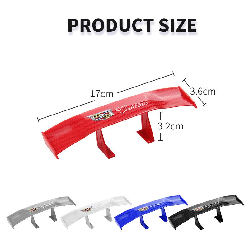 Car Rear Mini Spoiler Wing Motorcycle Small Model Canard Tail Winglet ABS Carbon Look For Cadillac CT4 CT5 XT5 XT6 XTS ATS-L