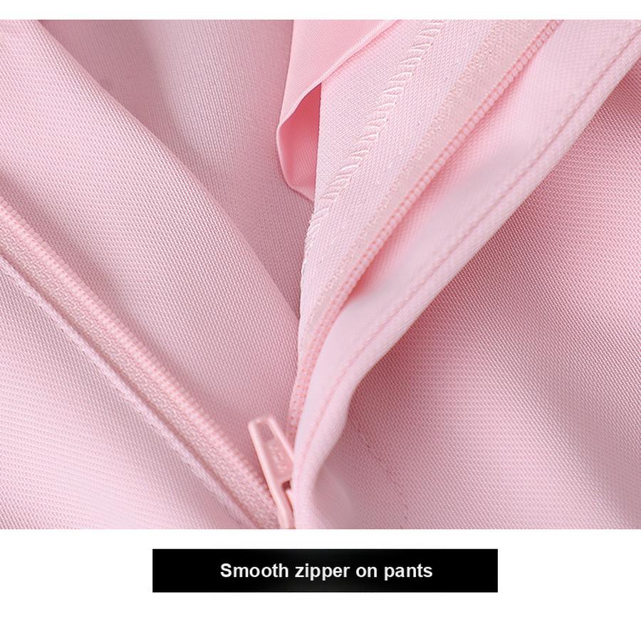 New Pink Red Long Sleeve Blazer Jacket Set Women's Pants & Mini Skirt Outfit Elegant