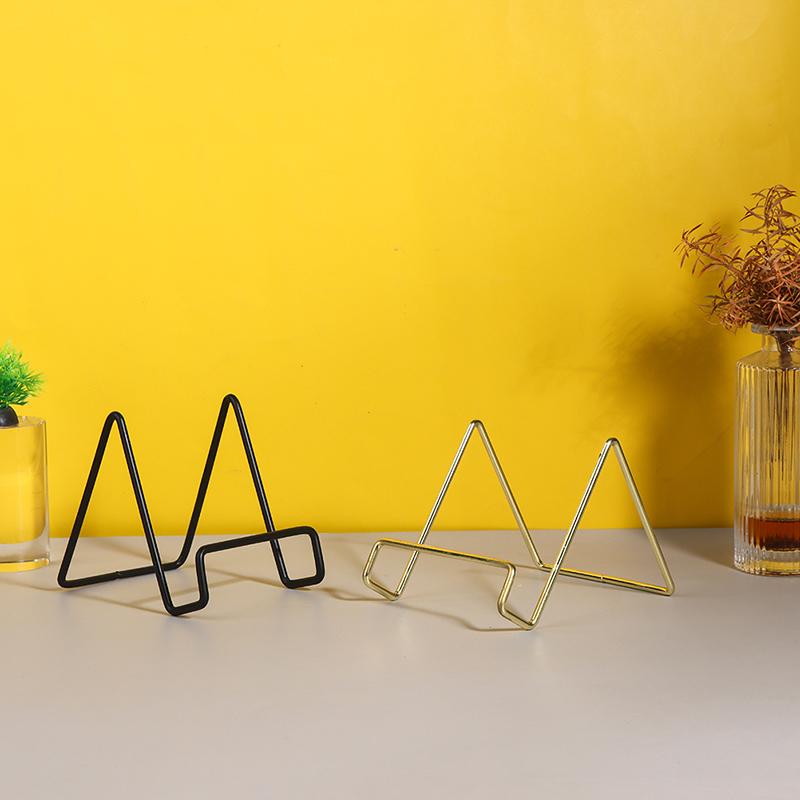 Black Gold Holder Metal Desktop Display Stand Storage Shelf For CD LP Vinyl Record EP