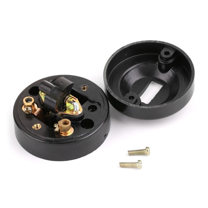 Nástěnné svítidlo s tlačítkem Černé kulaté spínače Náhradní 1A 250W Jednoduché ovládací spínače Odolné
