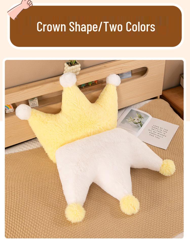 Nordic Crown Pillow and Sofa Cushions - Cute Heart-Shaped Backrest for Bed and Bay Window