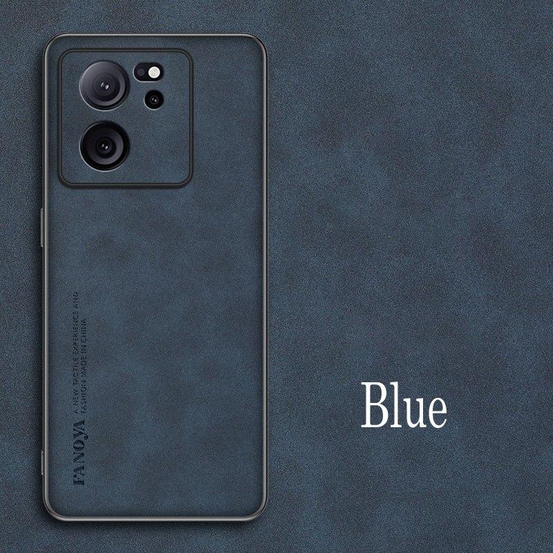 

For Xiaomi 13 13T Pro Luxury Sheepskin Leather Shockproof Silicone Case For Xiaomi 13T Pro 13 Pro Ultra Lite Phone Case Cover For Xiaomi 13T синий