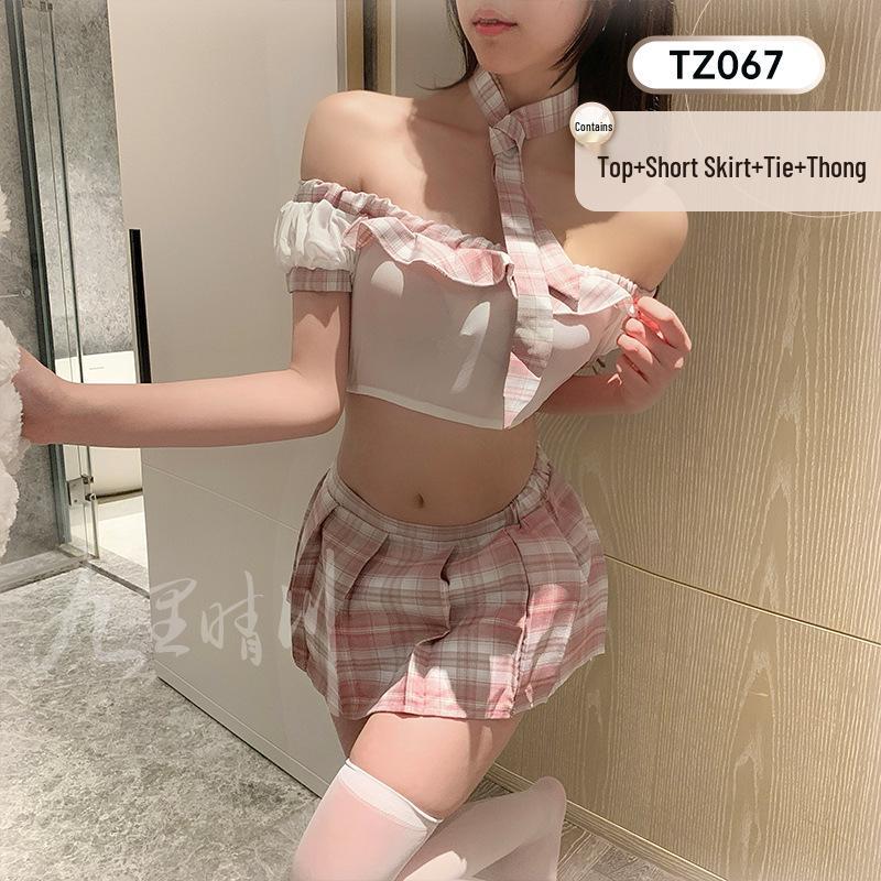 Jiuli Qingchuan Sexy Sheer Lingerie Set - Pure Desire See-Through Pajamas with Webbing Fun.