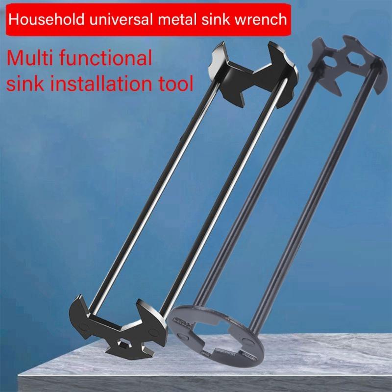 Llave de Lavabo Universales Tuerca de Grifo Llave de Fregadero Herramientas Manuales de Fontanería para Espacios Estrechos Instalación y Reparaciones Duradero