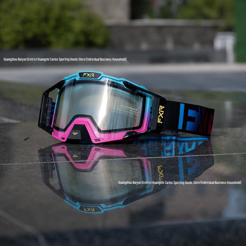 FXR Double-Layer Anti-Fog Goggles for Motorcycle, Off-Road, Mountain Biking & Skiing
