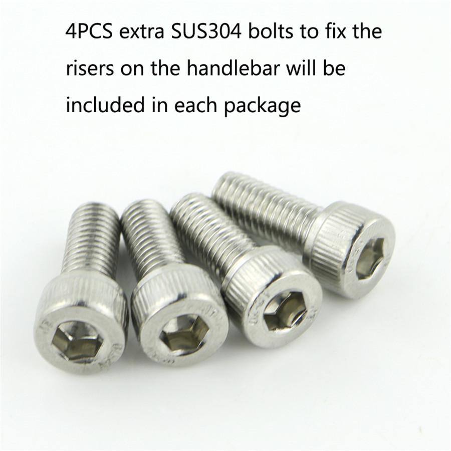 2X Silver Billet Aluminum 7/8" 22mm Motorcycle Mount Extension Handlebar Risers