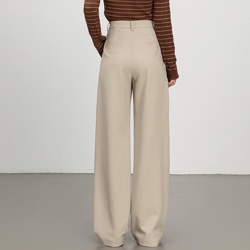 Van Zhen Women's Loose Wide-Leg Tencel Wool Suit Pants