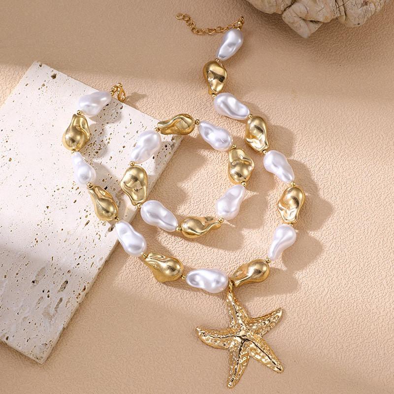 Womens Geometric Necklace With Alloy Star Pendant For Women Summer