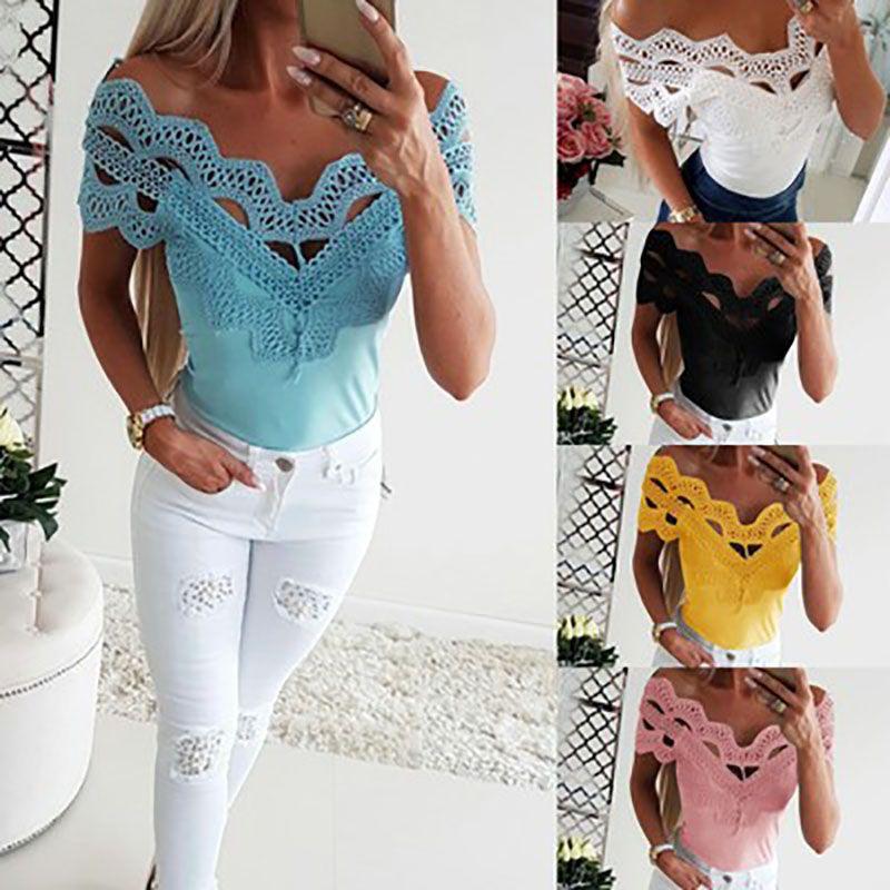 Premium Quality Women Short Sleeve Lace T Shirts For Effortless Summer Style